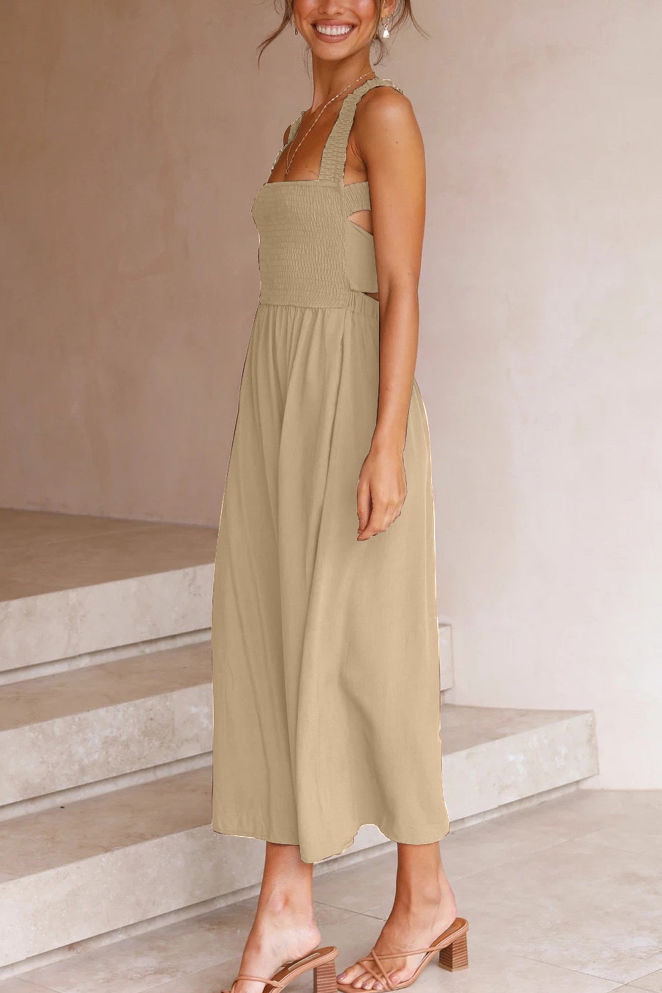 WW | Crisscross Tie-Back Midi Kleid