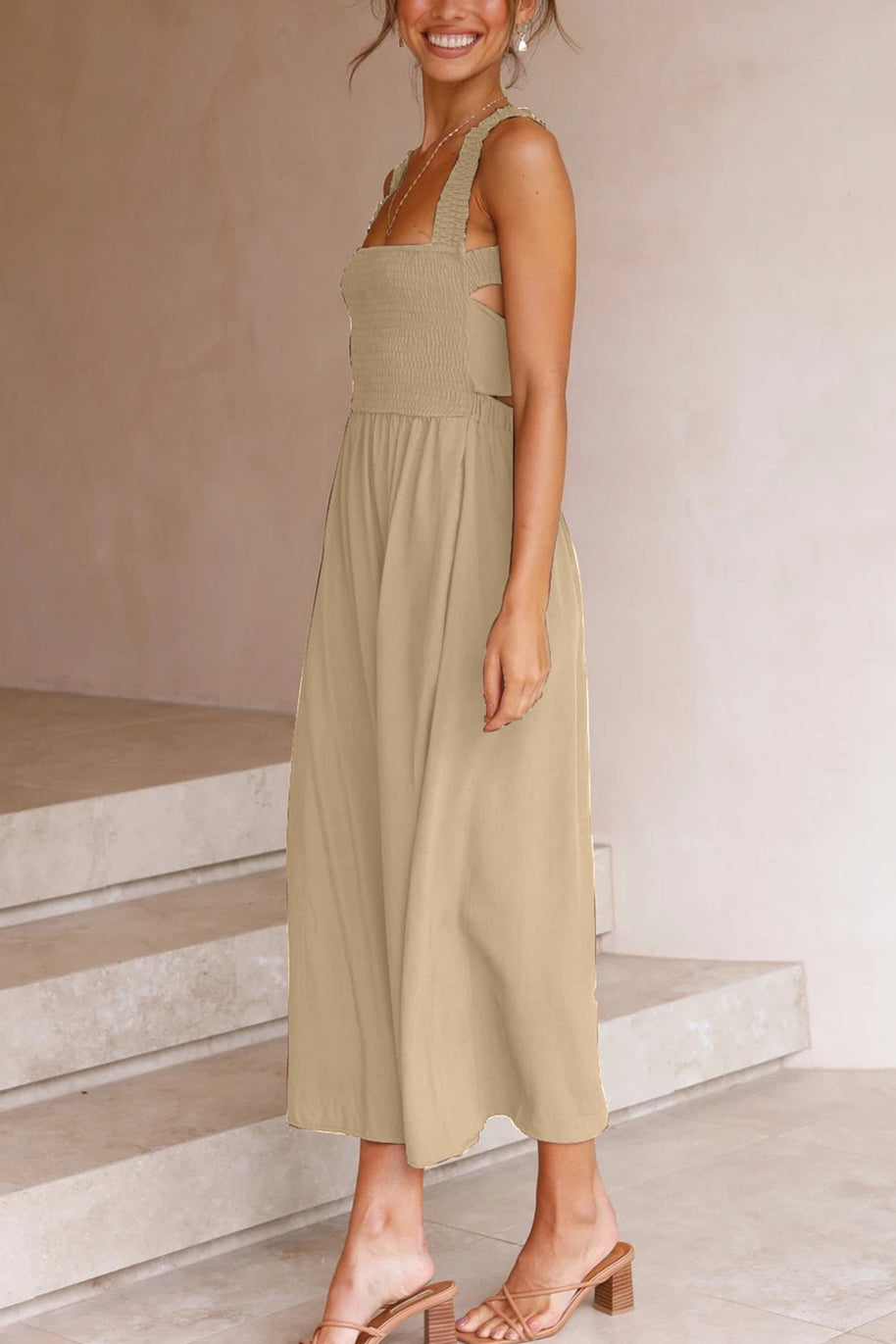 WW | Crisscross Tie-Back Midi Kleid