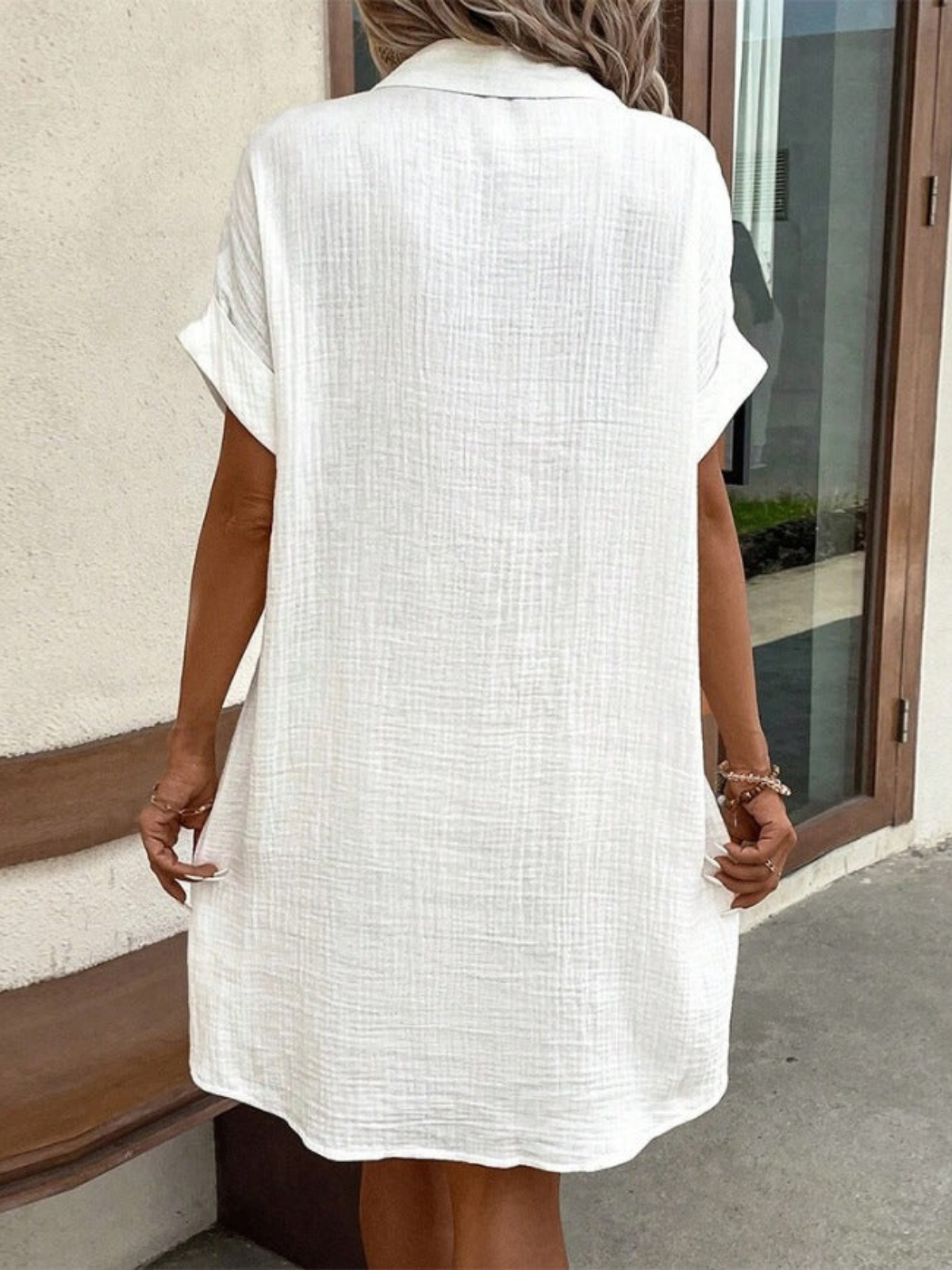 WW | Schick Casual Stil Leinenkleid