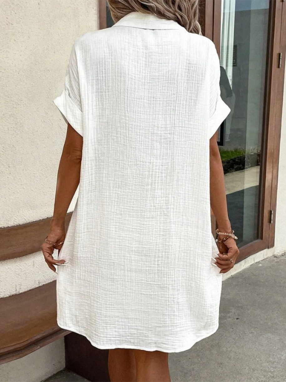 WW | Schick Casual Stil Leinenkleid