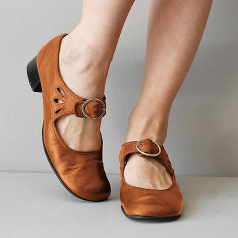 WW | Niedriger Absatz Riemchen Schuhe