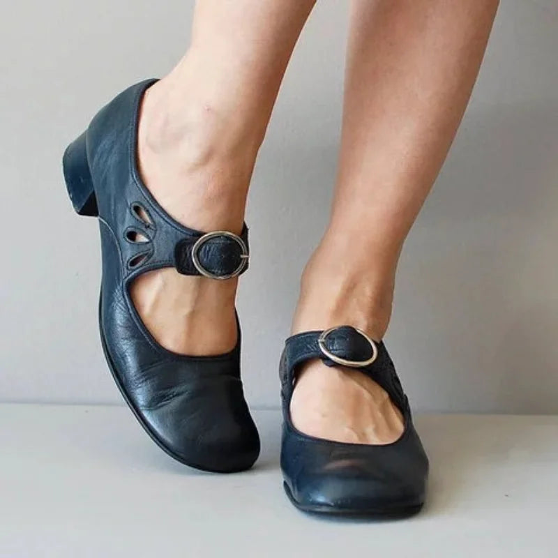 WW | Niedriger Absatz Riemchen Schuhe