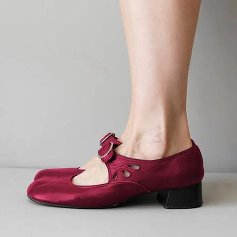 WW | Niedriger Absatz Riemchen Schuhe