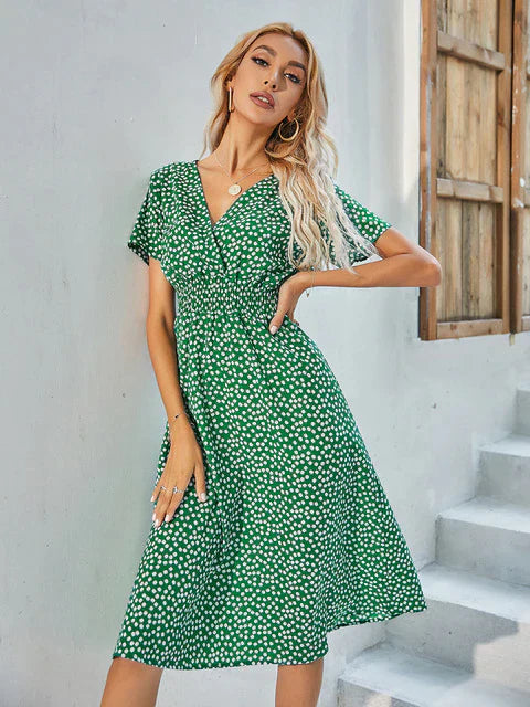 WW - Kurzärmeliges A-Linie Kleid