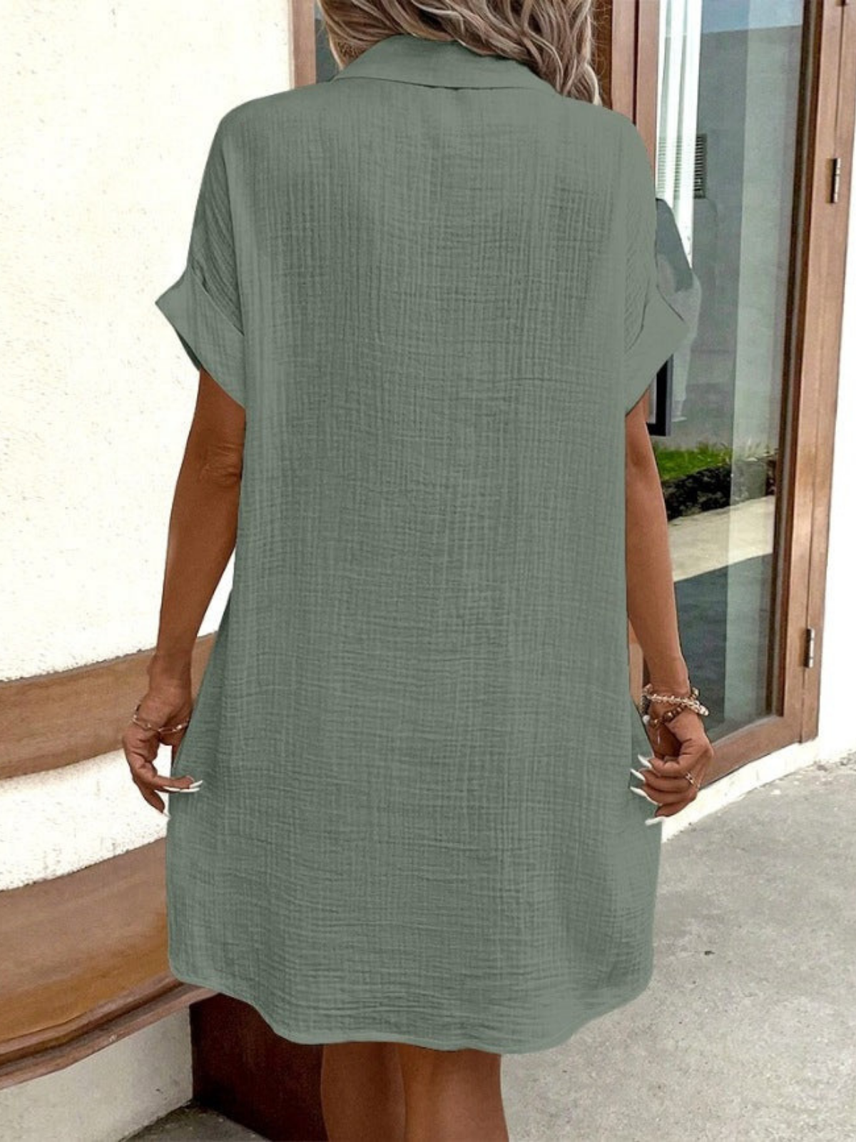 WW | Schick Casual Stil Leinenkleid