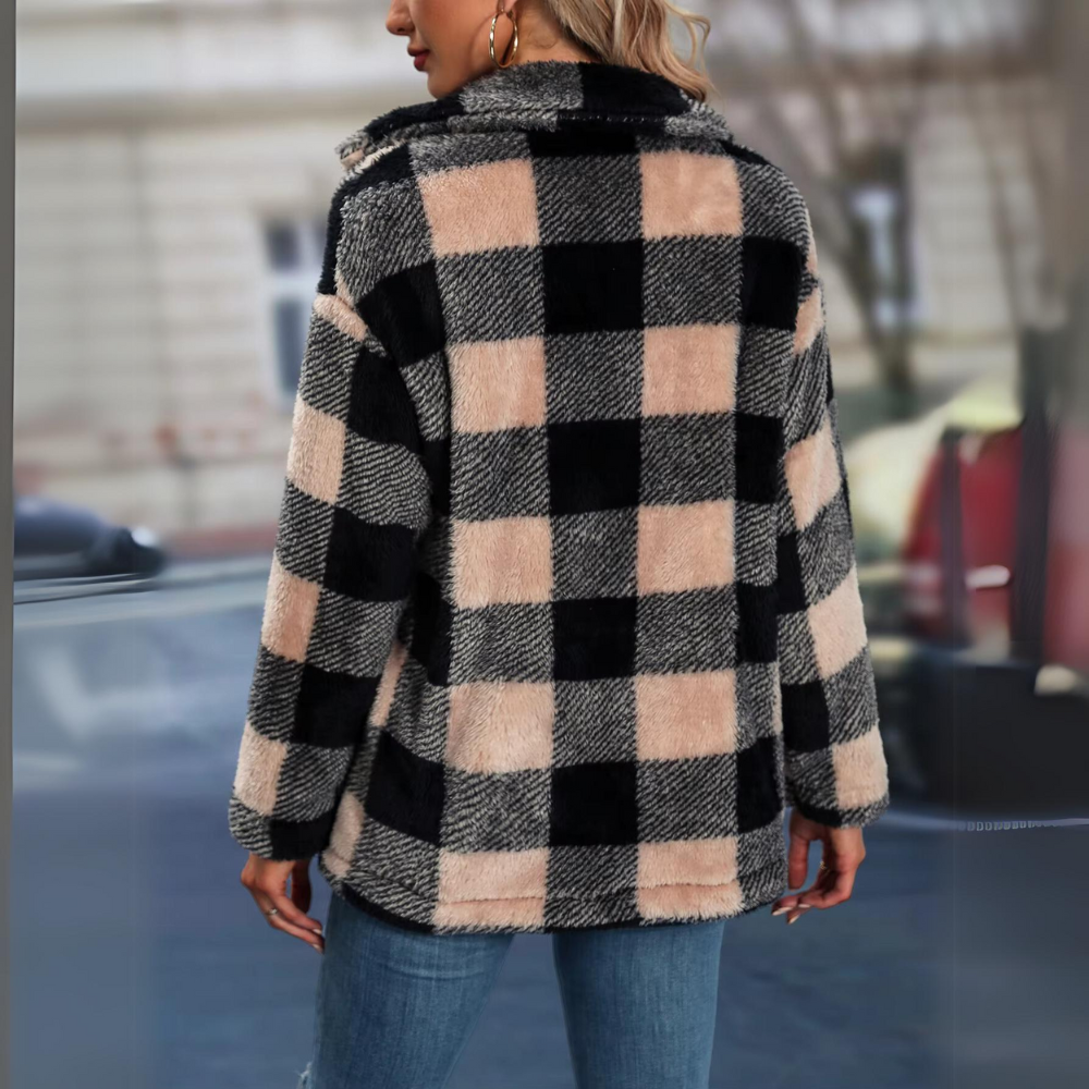 Karierte Winterjacke