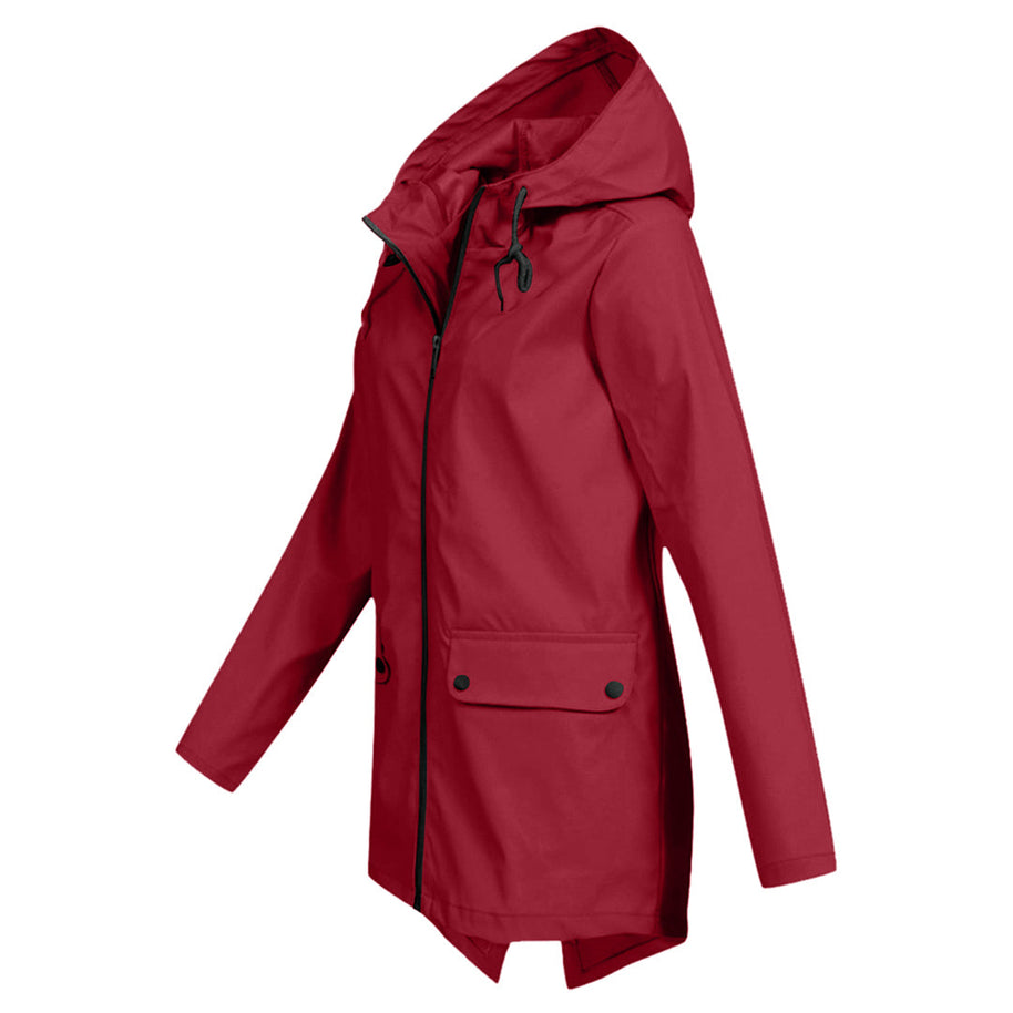 WW | Übergangsjacke Damen mit Reißverschluss und Kapuze wasserfest