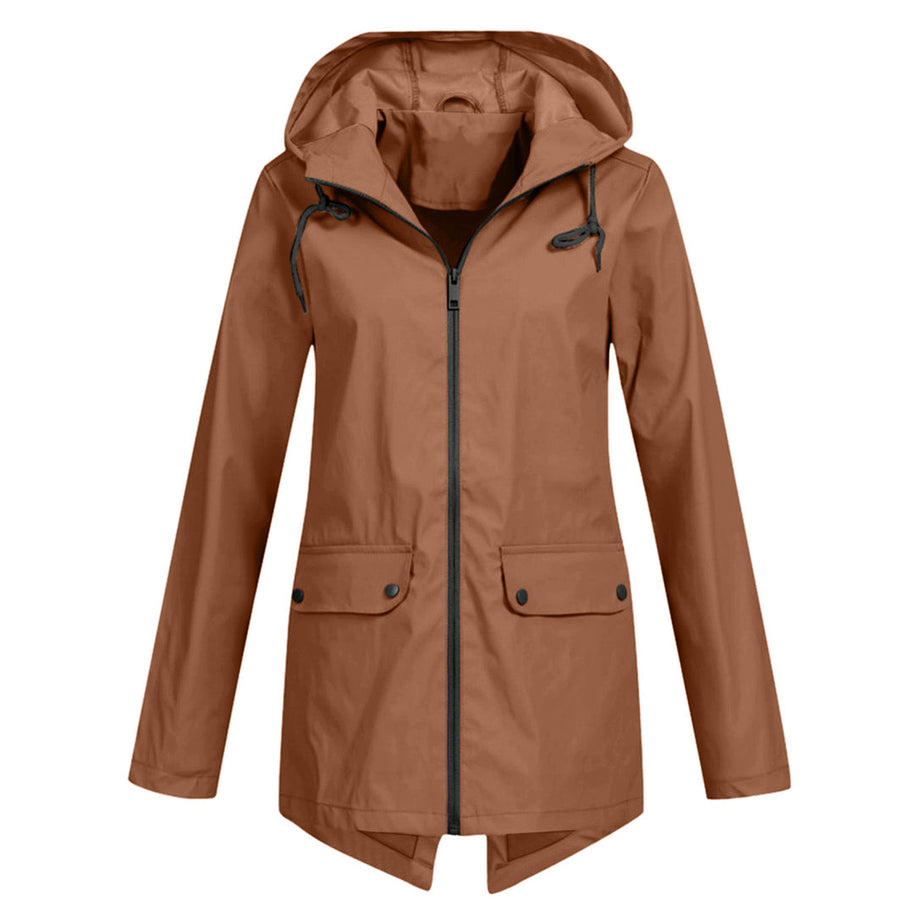 WW | Übergangsjacke Damen mit Reißverschluss und Kapuze wasserfest