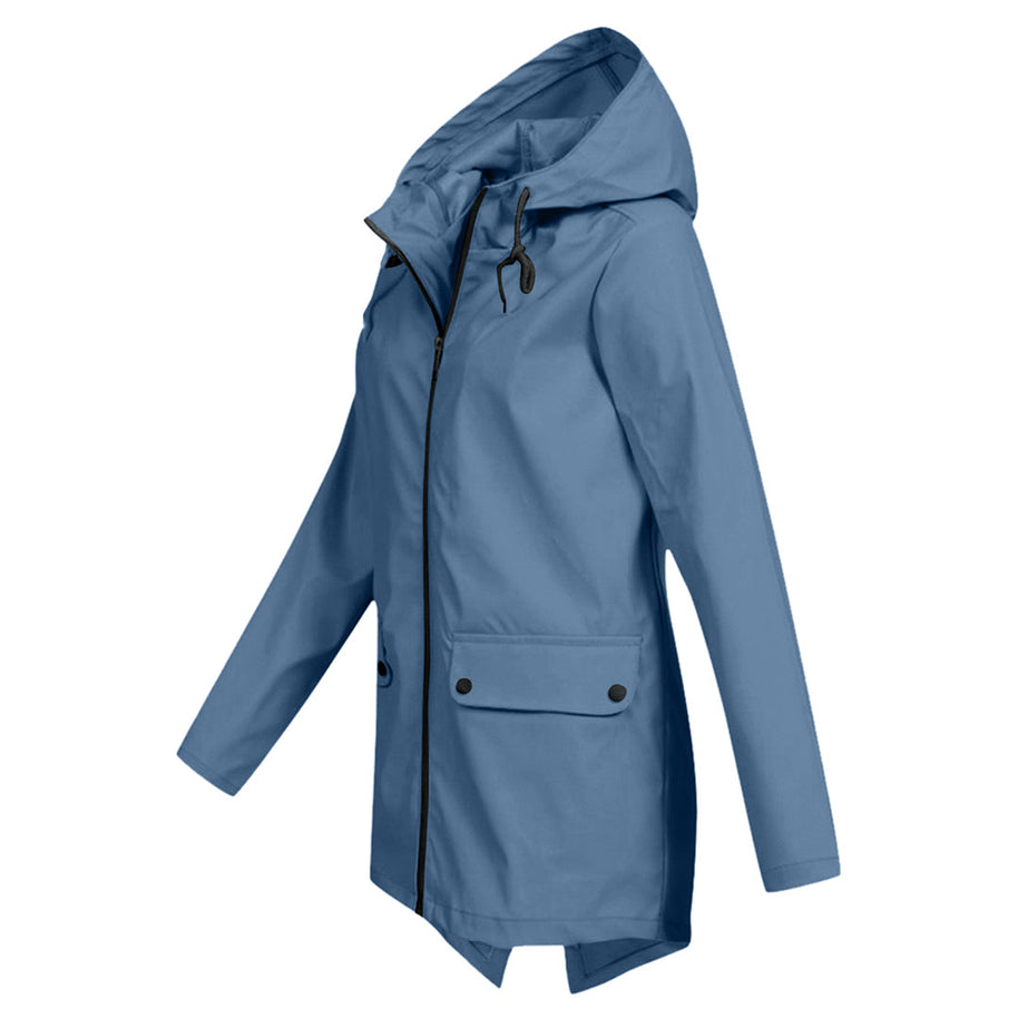 WW | Übergangsjacke Damen mit Reißverschluss und Kapuze wasserfest