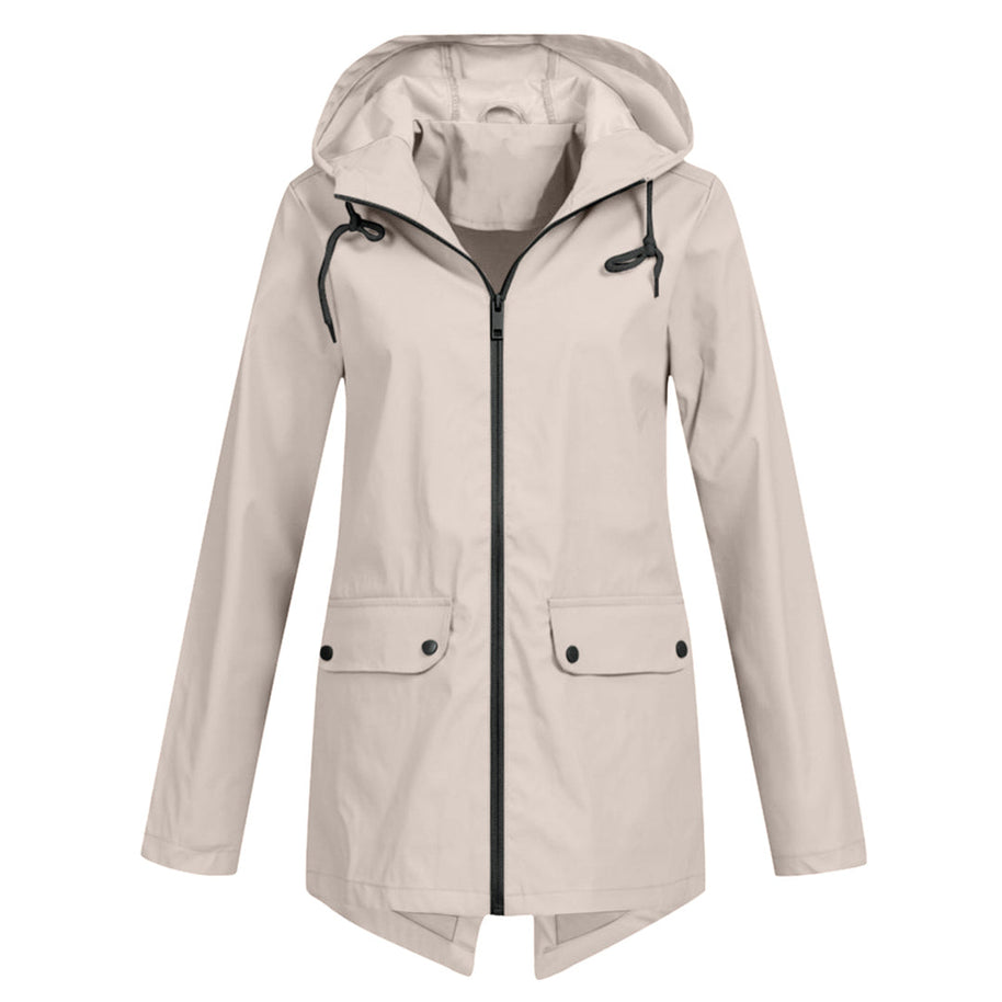 WW | Übergangsjacke Damen mit Reißverschluss und Kapuze wasserfest