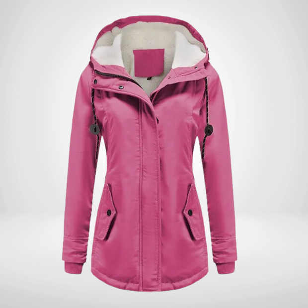 Winterjacke | Warmer Parkamantel mit Kapuze für Frauen