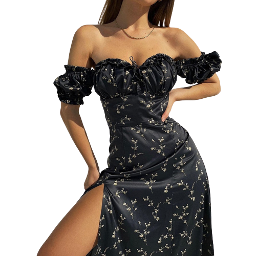 WW - Maxikleid mit puffärmel