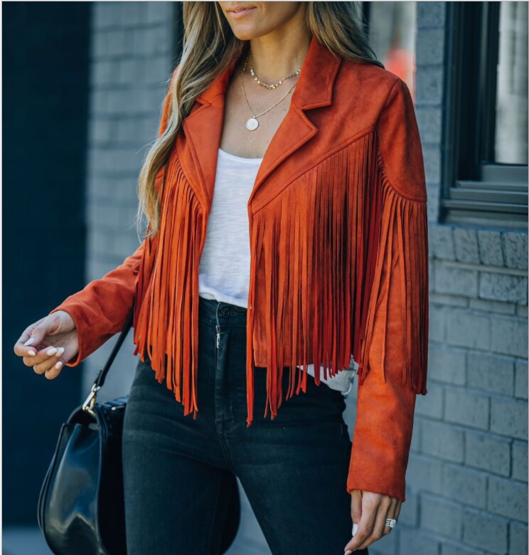 WW | WildlederFransenjacke für Damen