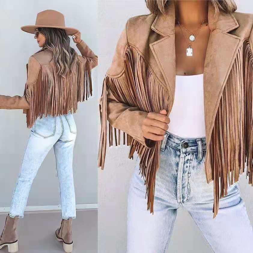 WW | WildlederFransenjacke für Damen