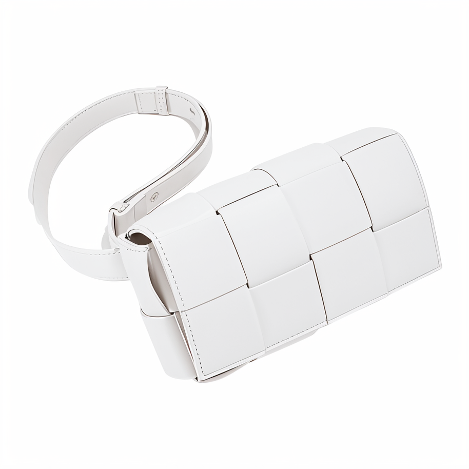 WW - Geblockte Umhängetasche Vegan Leder Damen | Geflochtene Tasche Frauen