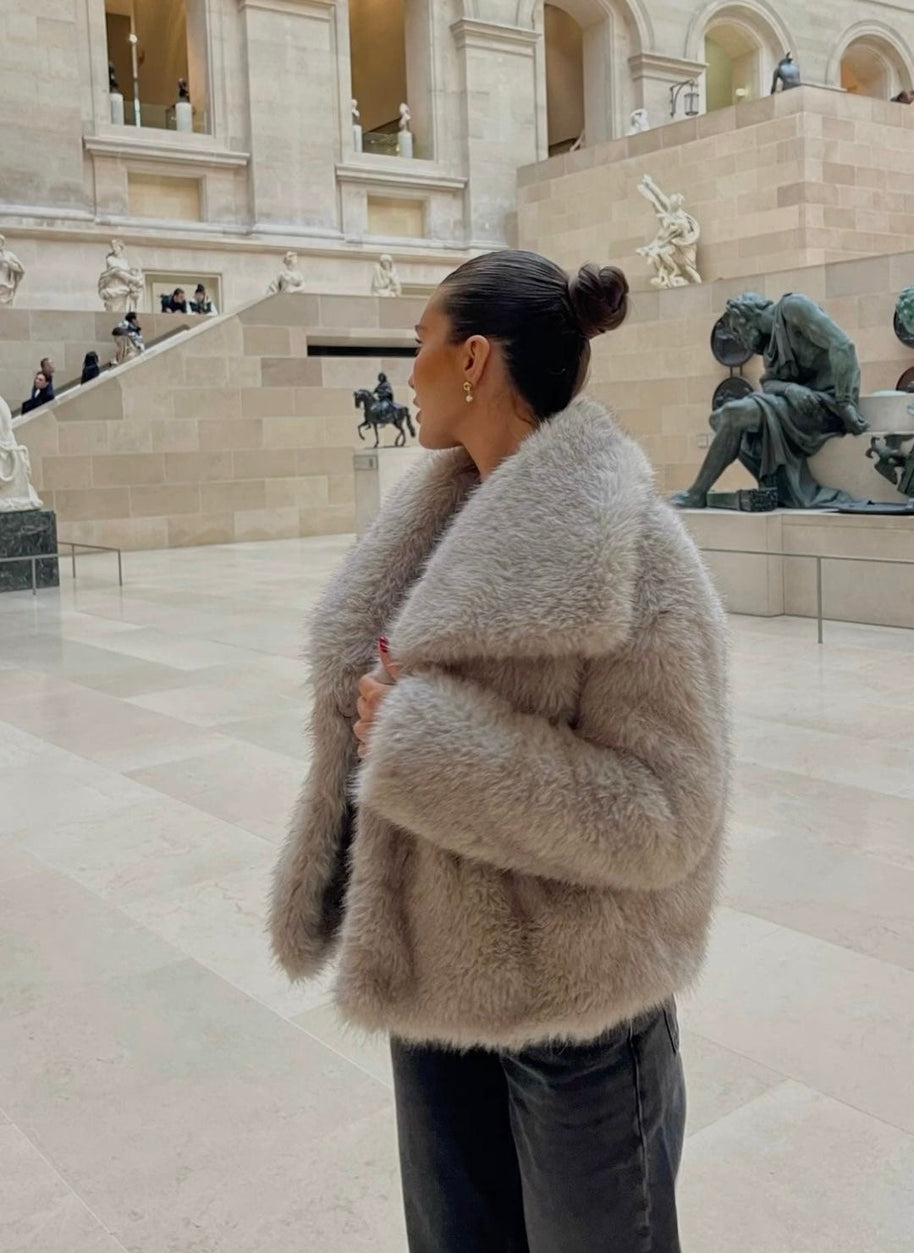 WW | Flauschige Pelzjacke Für Winter