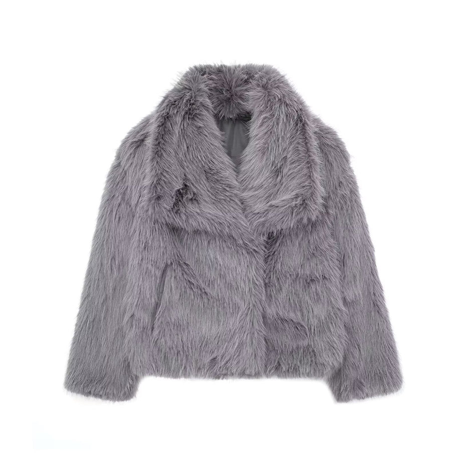 WW | Flauschige Pelzjacke Für Winter