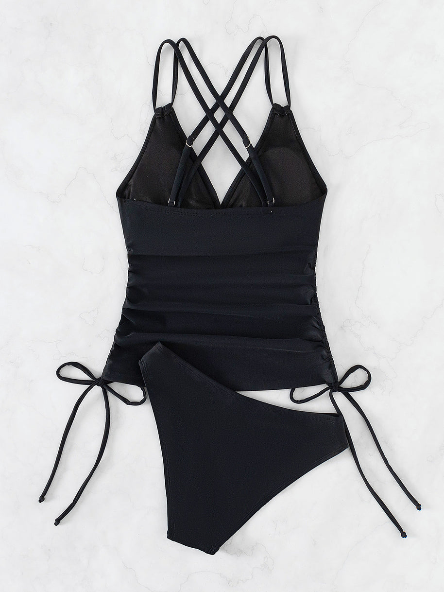 WW Tankini-Badeanzug mit überkreuzten Trägern