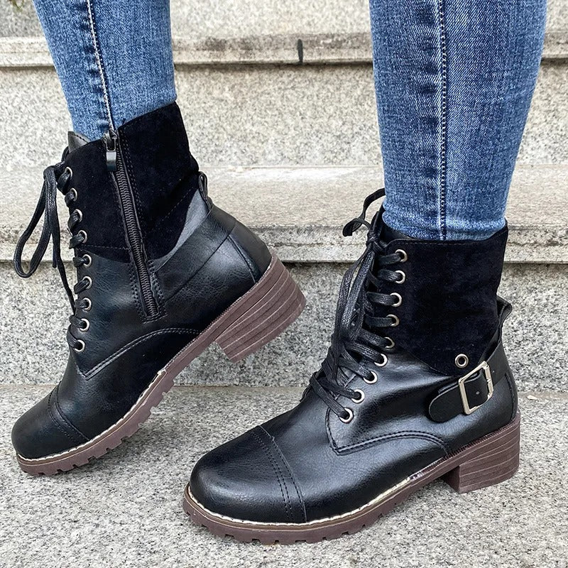 WW - Wasserdichte Lederstiefel mit Reißverschluss