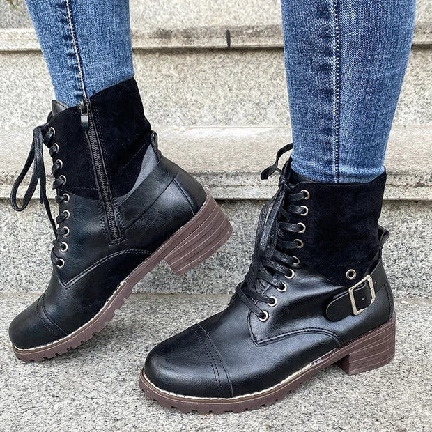 WW - Wasserdichte Lederstiefel mit Reißverschluss