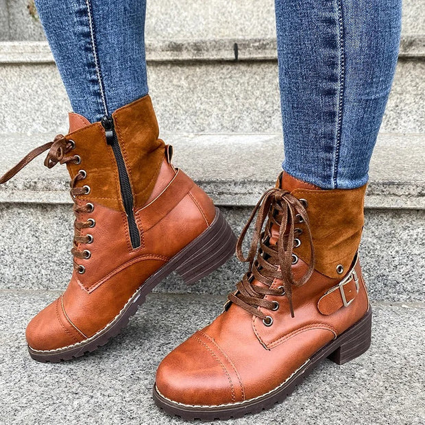 WW - Wasserdichte Lederstiefel mit Reißverschluss
