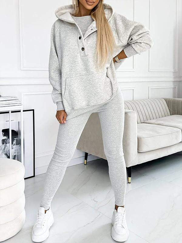 WW | Set Oversize Hoodie Leggings Loungewear Set Damenbekleidung