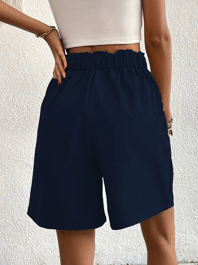 WW | Shorts, schräge Taschen, hohe Taille, Damenshorts, Sommerkleidung