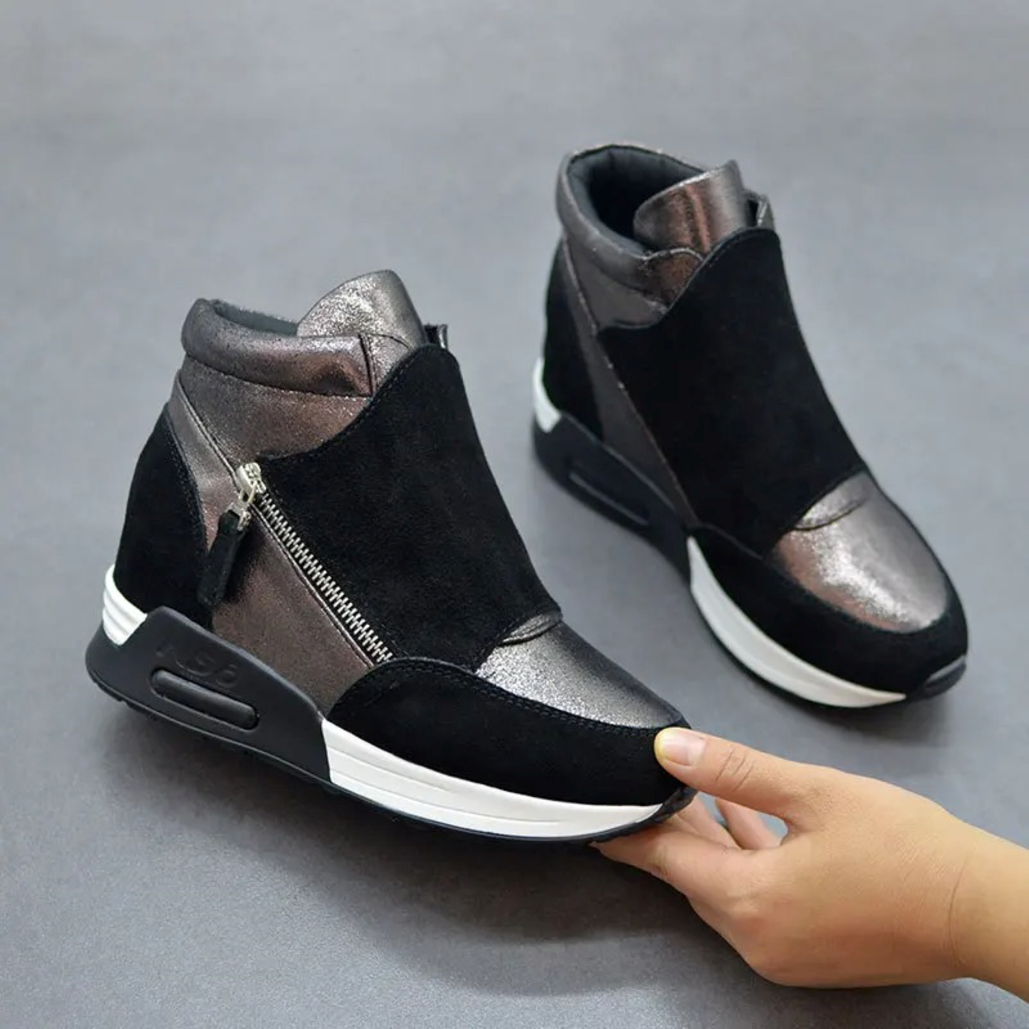 WW | Reißverschluss Schuhe Mit Keilabsatz