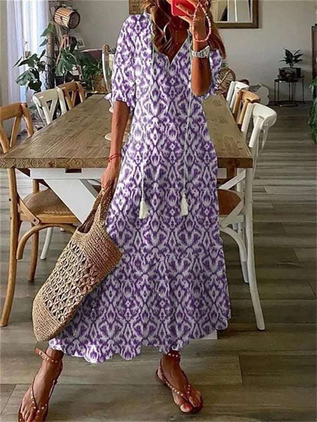 WW | Blumiges Maximal Sommerkleid Für Damen