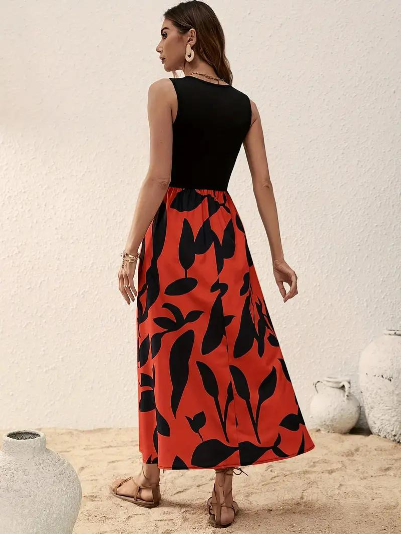 WW | Ärmelloses Boho Maxikleid