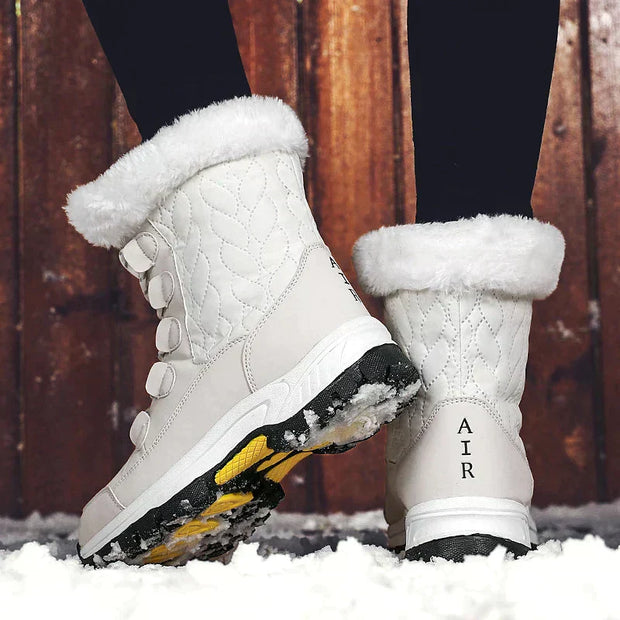 WW | Klassische Winter Midi Stiefel mit Futter für Frauen