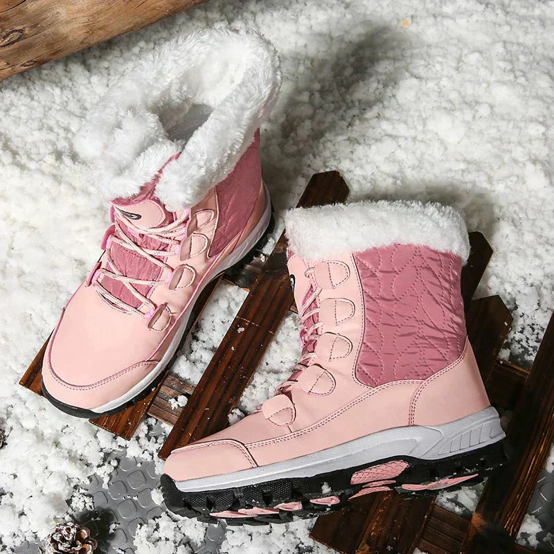 WW | Klassische Winter Midi Stiefel mit Futter für Frauen