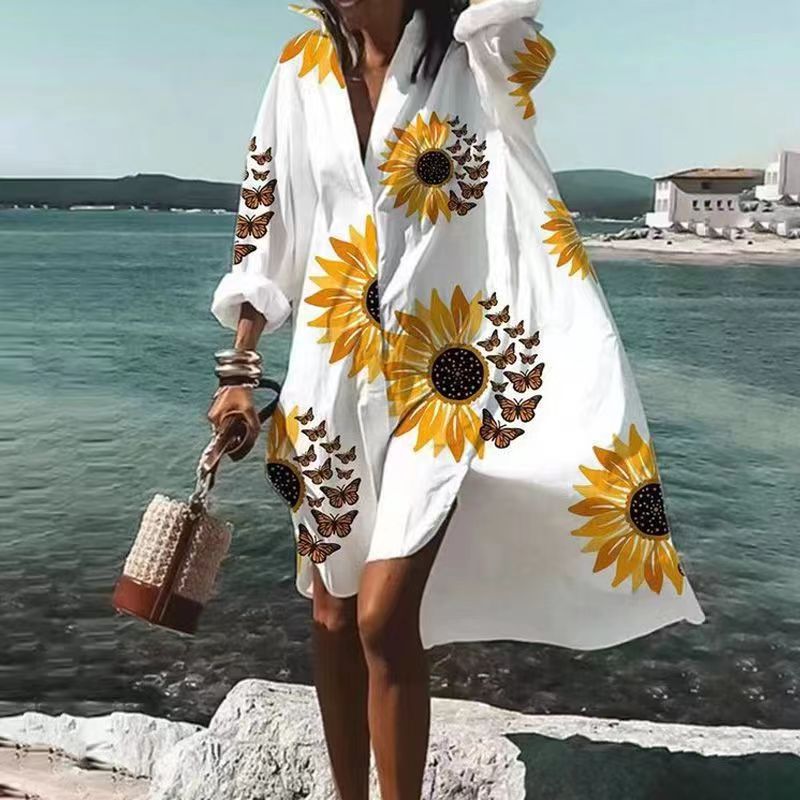 Kleid mit V-Ausschnitt für Damen