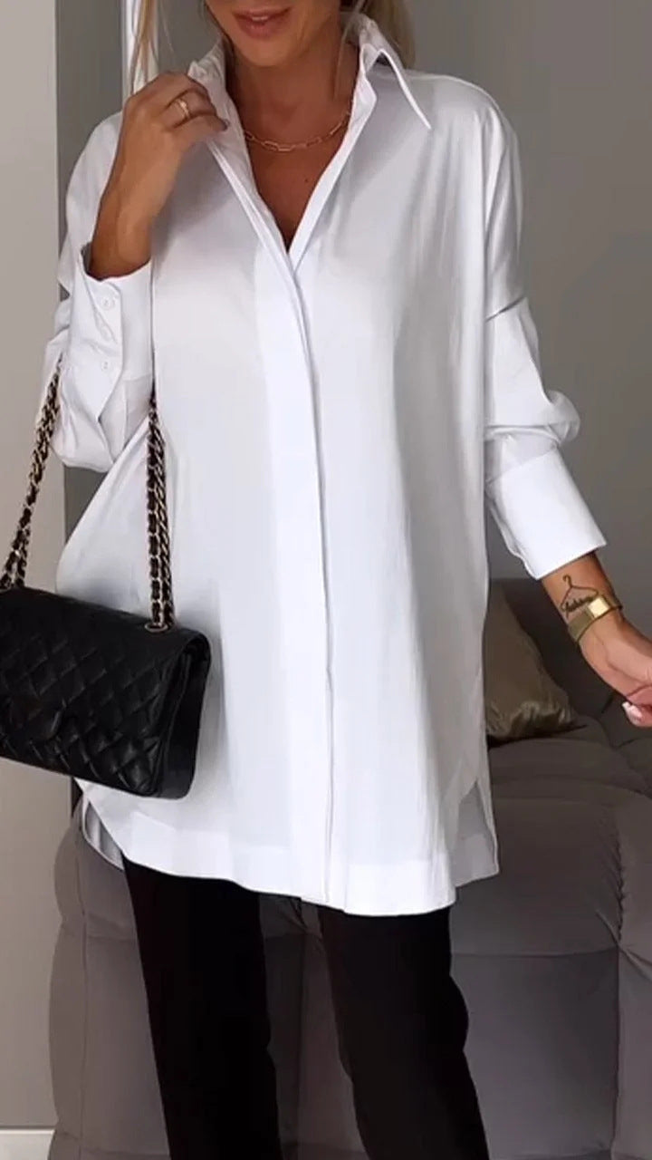 WW | Einfacher Pullover Langarmshirt