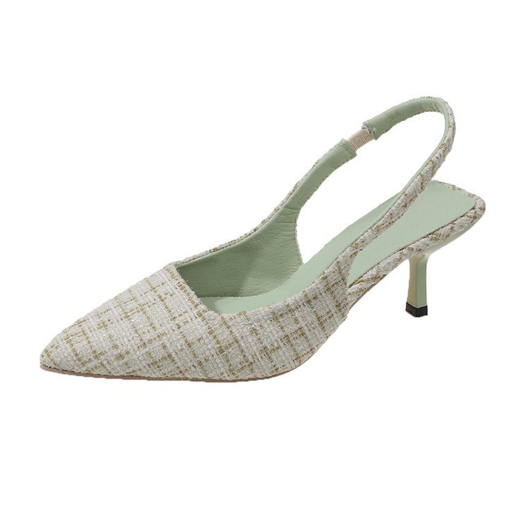 Damen Slingback-Pumps mit elegantem Stoffmix und modischem Absatz W&W