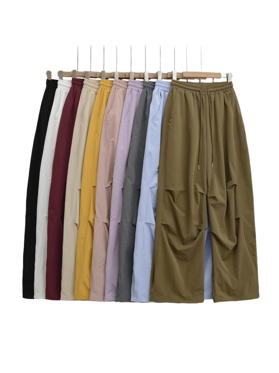 Damen weite Freizeithose mit elastischem Bund und praktischen Seitentaschen WW