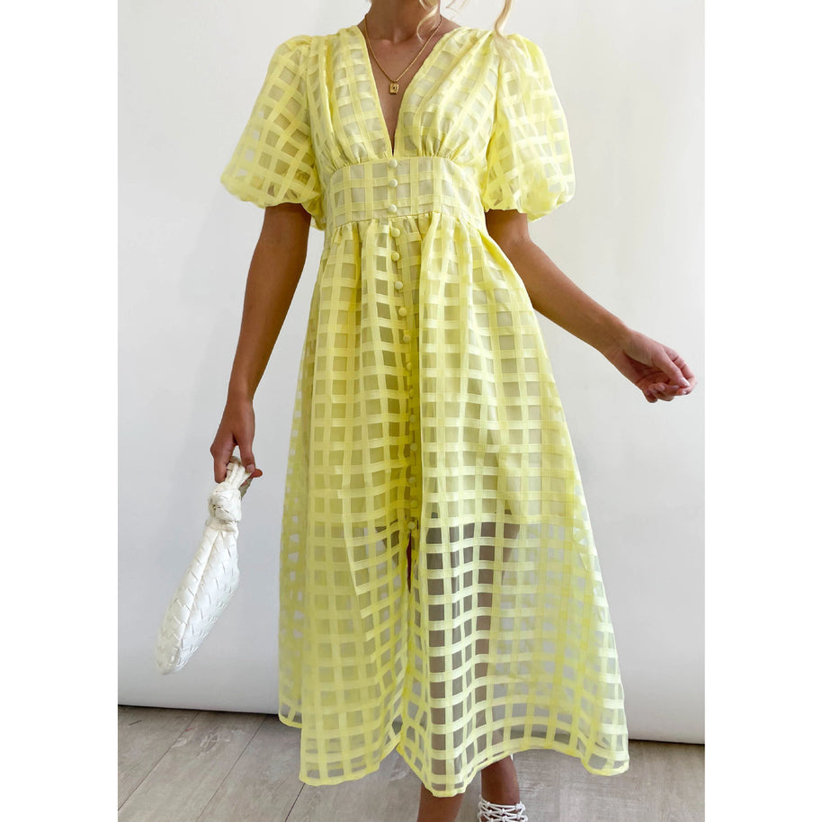 WW | Midikleid mit Puffärmeln