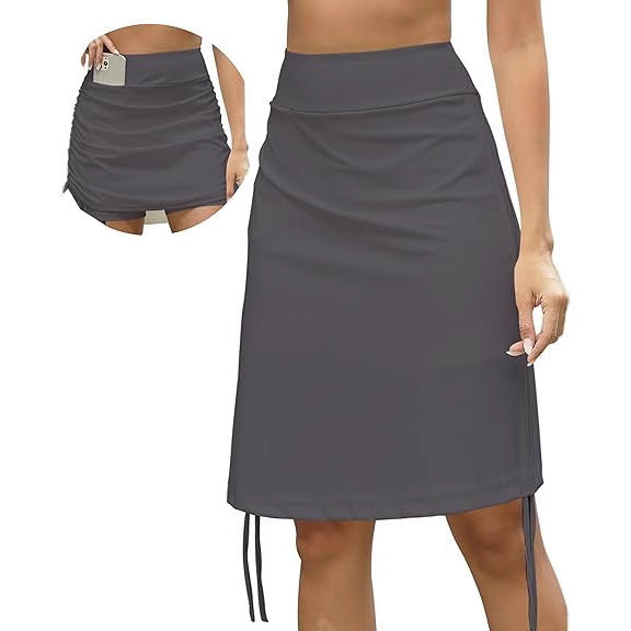 Damen Sportlicher Minirock mit Raffung WW