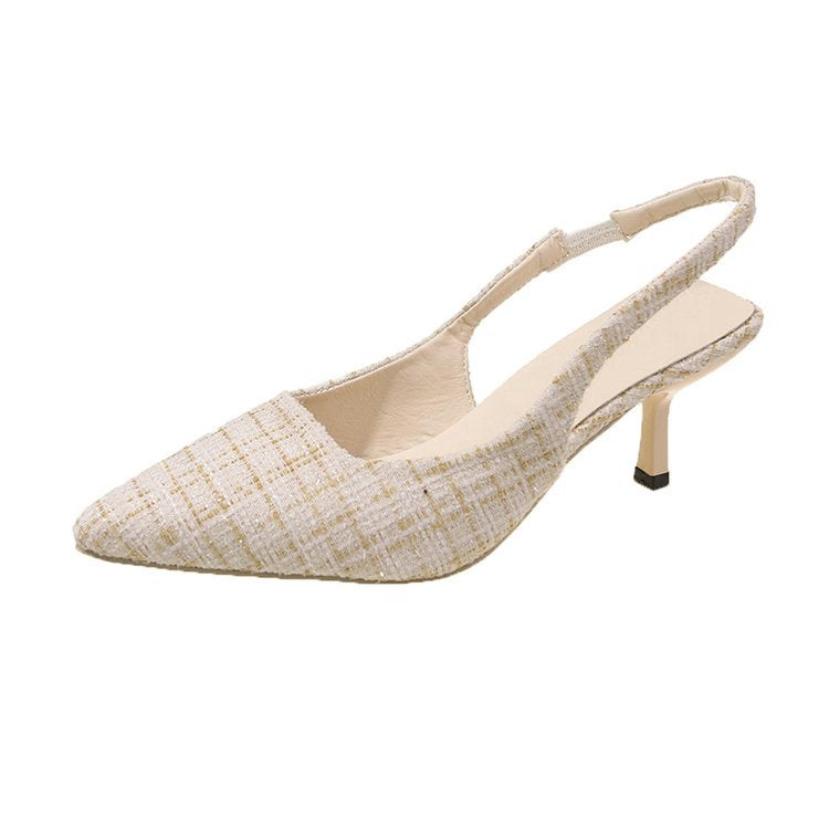 Damen Slingback-Pumps mit elegantem Stoffmix und modischem Absatz W&W
