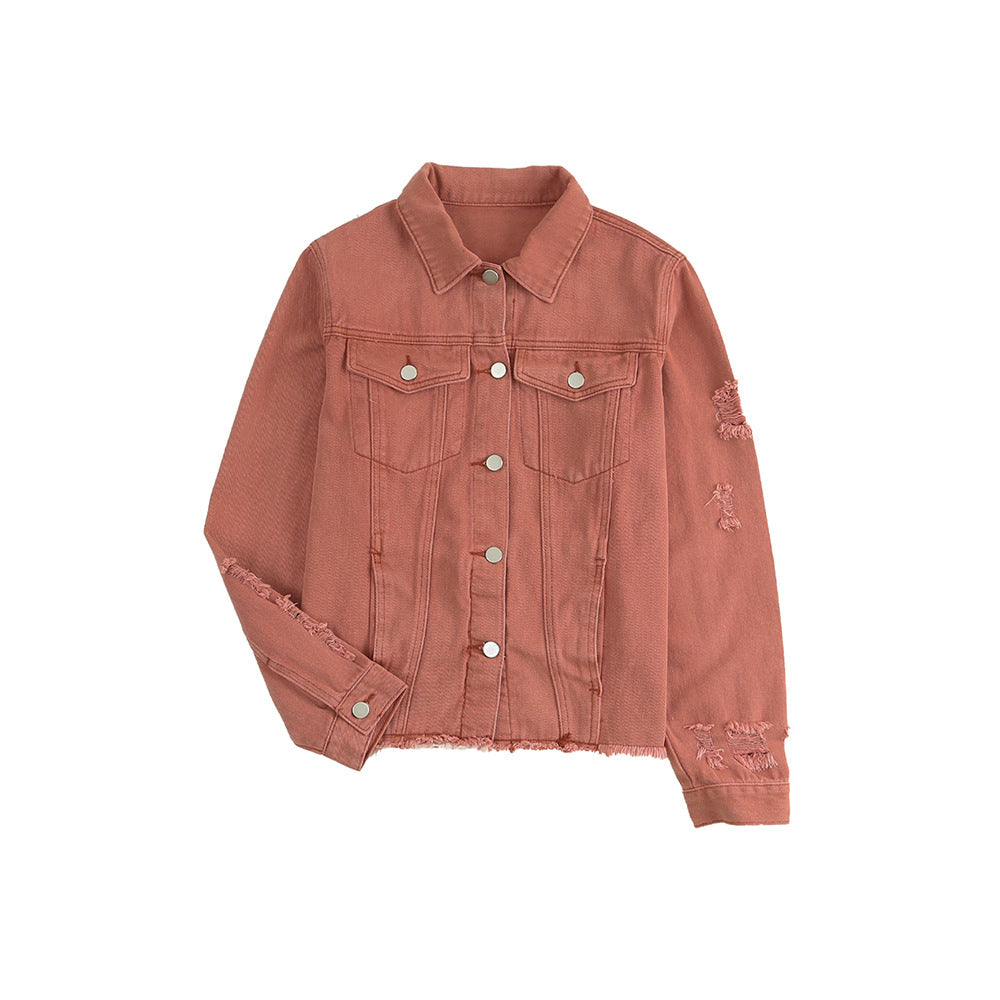 Damen Denim-Jacke mit lässigem Schnitt und funktionalen Taschen WW