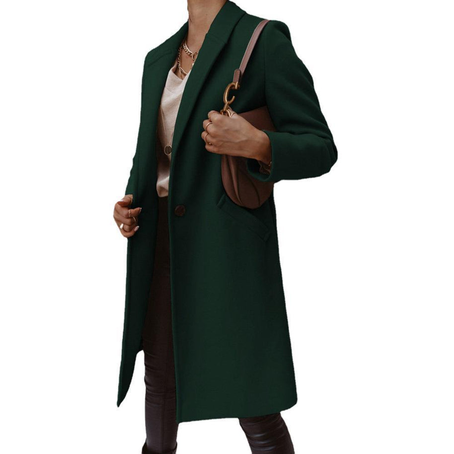 Damen Wollmantel mit elegantem Revers und zeitlosem Schnitt WW