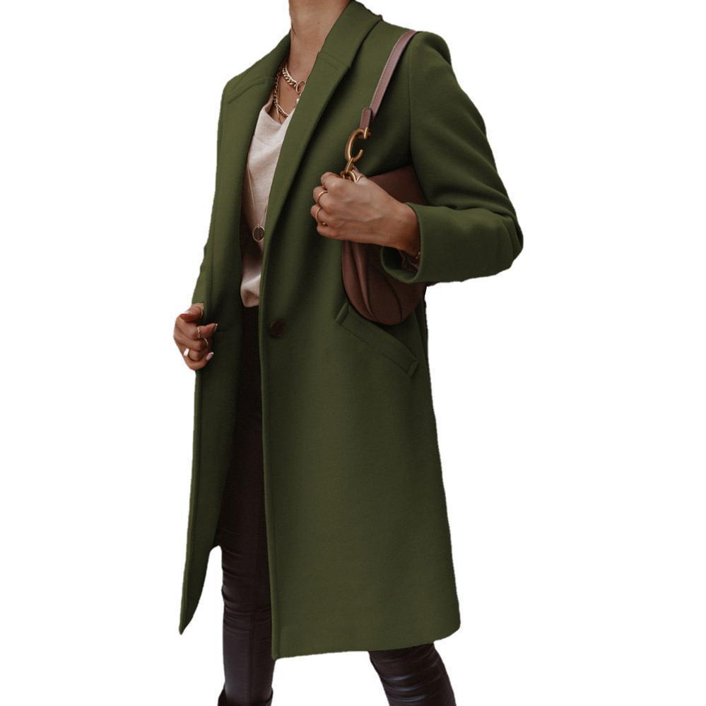 Damen Wollmantel mit elegantem Revers und zeitlosem Schnitt WW