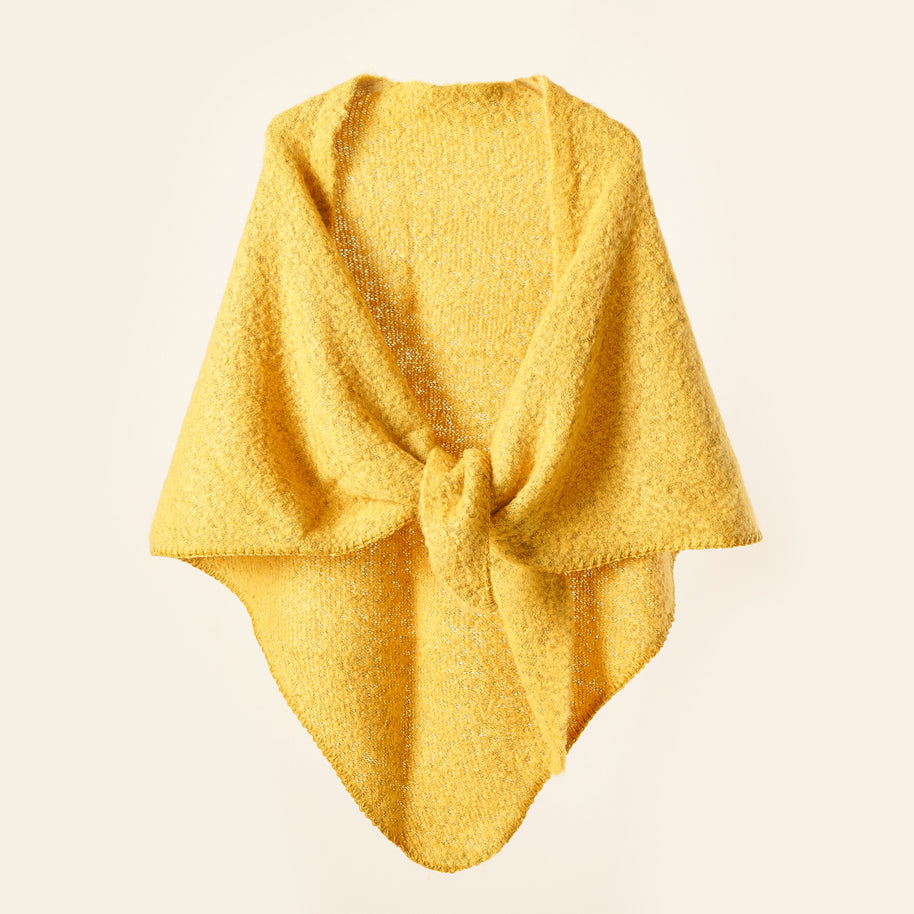 Damen Kuscheliger Wickelponcho mit modernen Fransen und elegantem Design WW