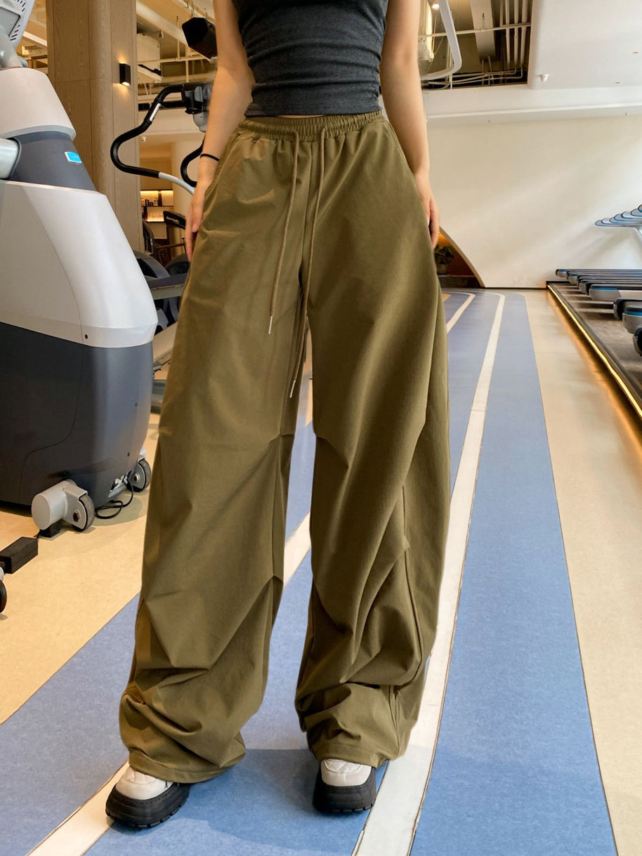 Damen weite Freizeithose mit elastischem Bund und praktischen Seitentaschen WW