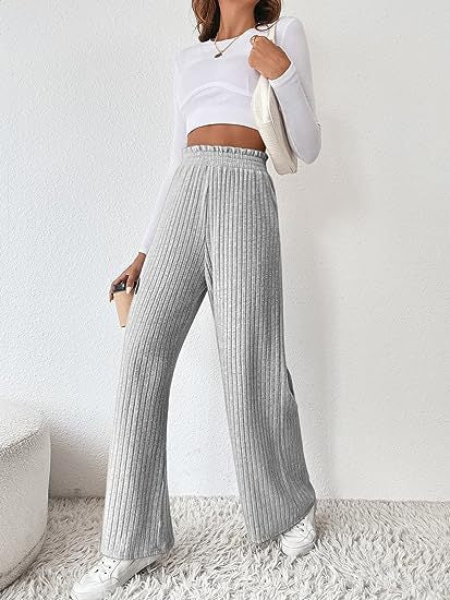 WW | Lockere gestrickte lange Hose