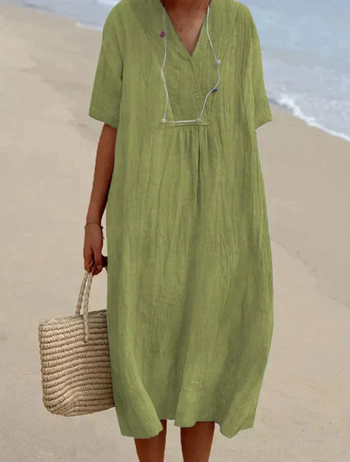 WW | Sommerkleid Aus Baumwolle Und Leinen