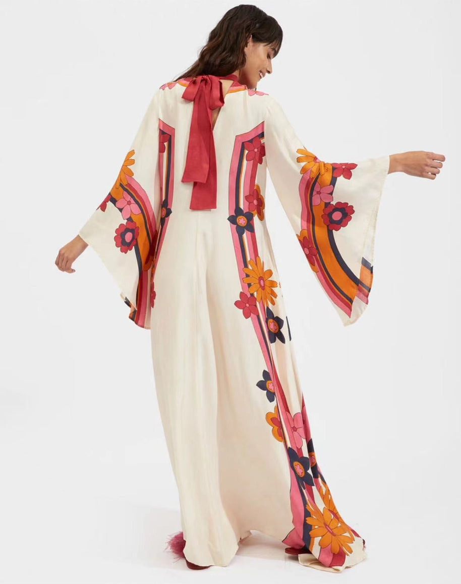 WW | Bedrucktes Dreiviertelarmkleid