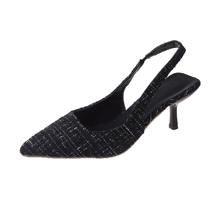 Damen Slingback-Pumps mit elegantem Stoffmix und modischem Absatz W&W