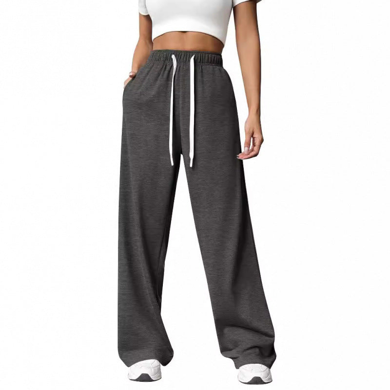 Damen Bequeme und lässige Freizeithose mit weitem Schnitt und elastischem Bund WW