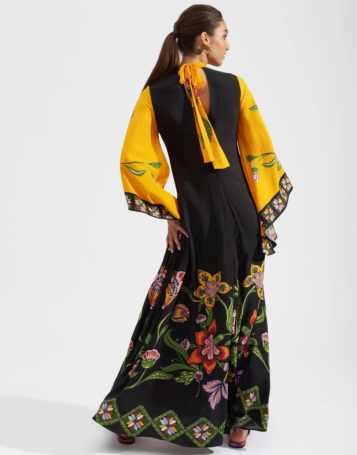WW | Bedrucktes Dreiviertelarmkleid